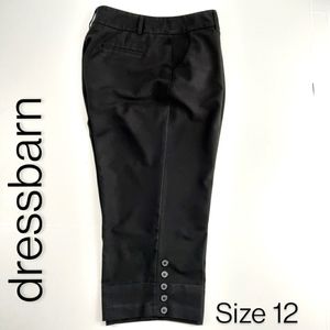 Dressbarn Dress High Waisted Black Capris Size 12